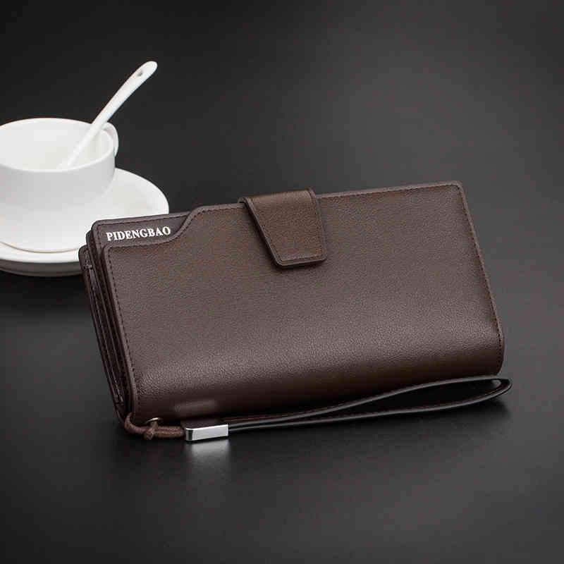 TIY Wallets New Men's Business High Capacity Card Holder Hasp Luxury PU Man Long Wallet TIY