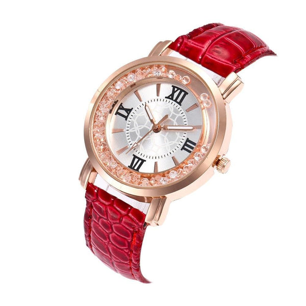 TIY Watches Retro Design Roma Number Scale Women Leather Quartz Watch TIY