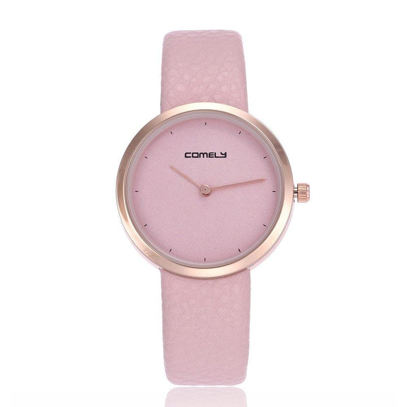 TIY Watches Simple Design Solid Color Fashion Women Genuine Leather Quartz Watch TIY