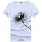 Casual Men Cotton Dandelion Printed Soft Tees