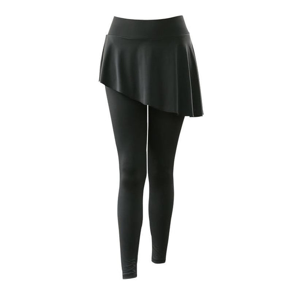 TIY Women Apparel Personalized Fake Two Pieces Solid Color Irregular Skirt Jogger Yoga Pants Stock Design Women Lady Pants TIY