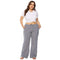 TIY Women Apparel Plus Size Solid Color Women Casual Medium-waisted Pants TIY