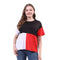 TIY Women Apparel Plus Size Unique  Color Blocking Short-sleeve Casual Tee TIY