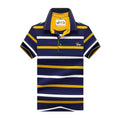 TIY Women Apparel Pullover Splice Color Business Breathable Men T Shirts Short Sleeve Stripe Cotton Men Formal Shirts TIY