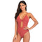TIY Women Apparel Sexy Cut-out Design Women Plain Color Spaghetti Strap One-piece Swimsuit TIY