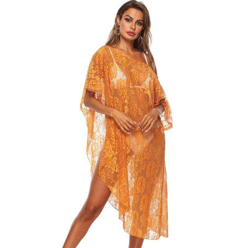 TIY Women Apparel Sexy Lady Irregular Hemline Sun-protection Swimwear Cover Ups TIY