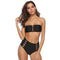 TIY Women Apparel Simple Solid Color Hollow Out Design Women Strapless Swimsuit TIY