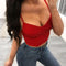 TIY Women Apparel Solid Color Rib-knit Design Women Sexy Crop Top Camis TIY