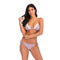 TIY Women Apparel Solid Color Rib-knit Pattern Women Self-tie Two-piece Bikini Swimsuit TIY