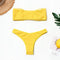 TIY Women Apparel Solid Color Simple Knotted Design Women Tube Pattern Two-pieces Swimsuit TIY