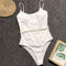 TIY Women Apparel Solid Color Spaghetti Strap Women One-piece Swimwear TIY
