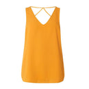 Summer Female Sleeveless Backless Chiffon Fashion Loose Tank Tops