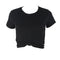 Summer Simple Style Pure Color Wrapped Short Slim T-Shirt