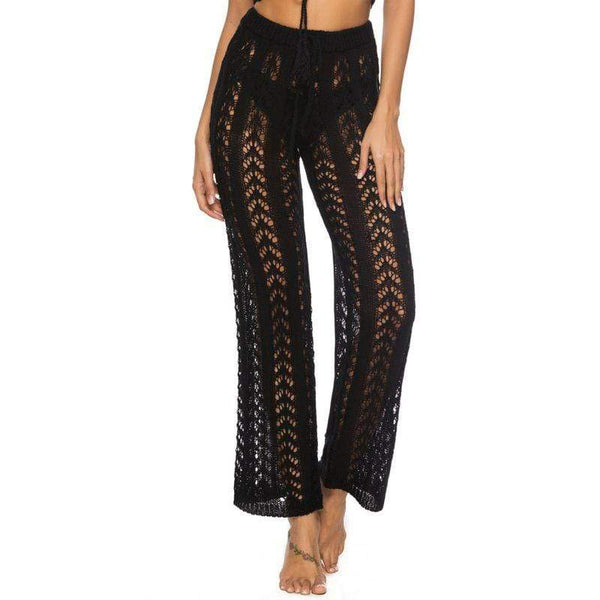 TIY Women Apparel Summer Vacation Handmade Crochet Hollow Design Women Cover Up Pants TIY