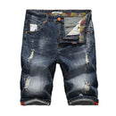 Top Quality Vintage Slim Men's Denim Shorts With Holes