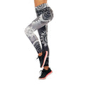 Unique Ethnic Style Sun Printed Women Tight Sports Leggings