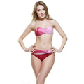 Unique Gradient Color Design Women Strapless Two-pieces Bikinis