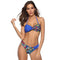 Unique Knotted Design Women Geometric Print Two-pieces Swimsuit