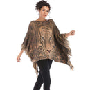 TIY Women Apparel Unique Tiger Print Winter Autumn Outfit Women Knitted Warm Cloak with Tassel TIY