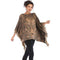 TIY Women Apparel Unique Tiger Print Winter Autumn Outfit Women Knitted Warm Cloak with Tassel TIY