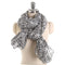 Unisex Black White Color Unique Leaves Design Women Simple Scarf