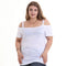 Women Sexy Sleeveless Off-shoulder Design Solid Color Casual Top