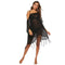Women Solid Color Flare Sleeve Hollow Out Crochet Cool-shoulder Cover-ups