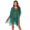 Women Solid Color Lace Hollow Sexy See-through Sun-protective Cover-ups