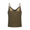 Women Solid Color Loose Pattern Spaghetti Strap Adjustable Camisole