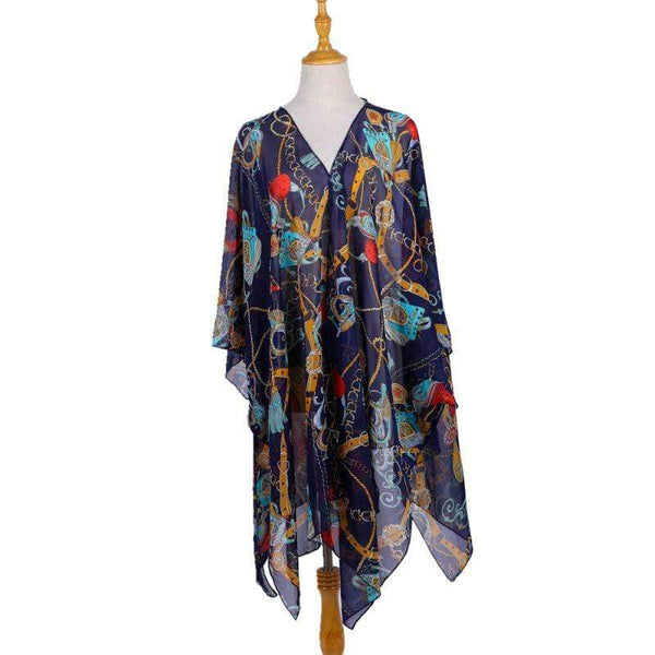 Women Vacation Style Ultrathin Quick-dry Chiffon Sun-protective Cover-ups