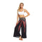 Women Vintage Style Bright Color Bohemian Wide-leg Yoga Pants