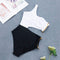 Women Vintage Style Cut-out High-waisted One-piece Swimwear