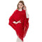 Women Winter  Thermal Scarf Solid Color Wool Knitted Pullover Shawl