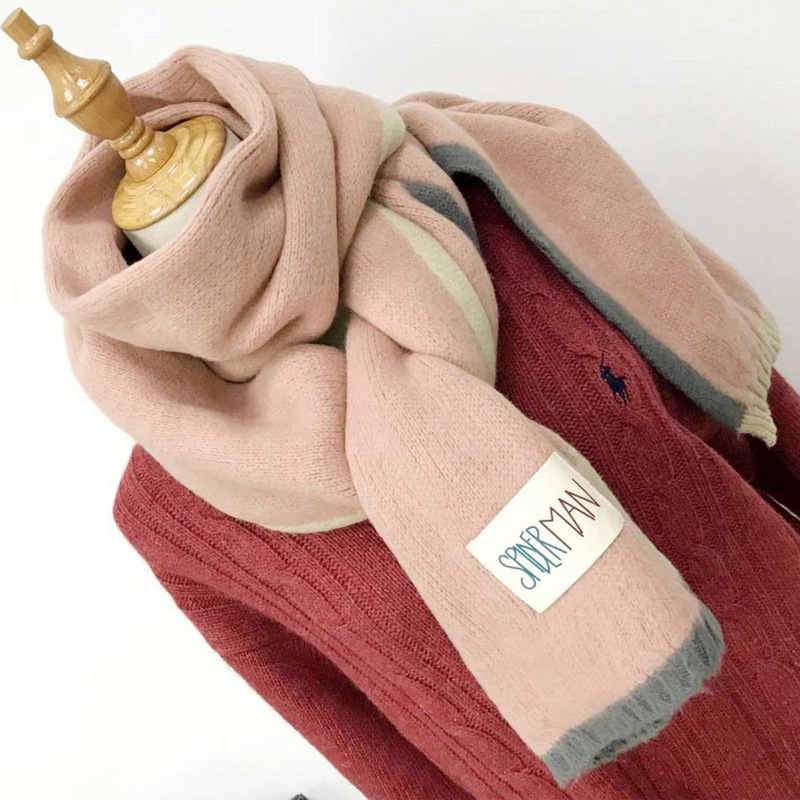 Young Lady Engagement Winter Warm Thick Letter Imitation Cashmere Scarf