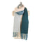 Young Lady Fashion Color Blocking Design Winter Thickening Tassel Scarf
