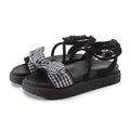 TIY Women Shoes Vintage Style Bowknot Design Buckle Strap Sandals Shoes TIY