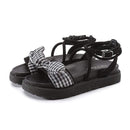 TIY Women Shoes Vintage Style Bowknot Design Buckle Strap Sandals Shoes TIY