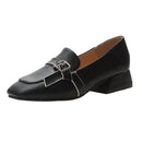 TIY Women Shoes Vintage Style Women Fashion Square-toe Anti Skid Low Heel Shoes TIY