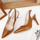 Work Women Fashion Sexy Pointed-toe Buckle Ankle Strap Stiletto Shoes
