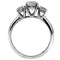 Vintage Wedding Rings TK004 Stainless Steel Ring with AAA Grade CZ