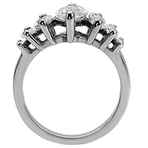 Vintage Wedding Rings TK006 Stainless Steel Ring with AAA Grade CZ