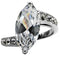 Vintage Rings TK008 Stainless Steel Ring with AAA Grade CZ