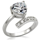 Vintage Rings TK009 - Stainless Steel Ring with AAA Grade CZ