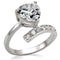 Vintage Rings TK009 - Stainless Steel Ring with AAA Grade CZ