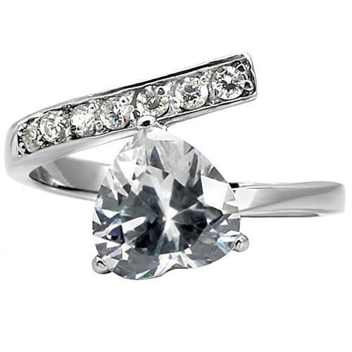 Vintage Rings TK009 - Stainless Steel Ring with AAA Grade CZ