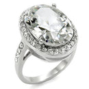 Vintage Rings TK010 Stainless Steel Ring with AAA Grade CZ