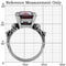 Vintage Rings TK018 Stainless Steel Ring with AAA Grade CZ in Garnet