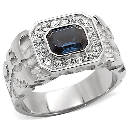 Mens Stainless Steel Rings TK02210 Stainless Steel Ring with Crystal