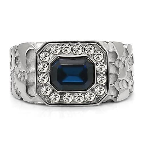 Mens Stainless Steel Rings TK02210 Stainless Steel Ring with Crystal