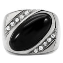 Mens Stainless Steel Rings TK02214 Stainless Steel Ring with Semi-Precious